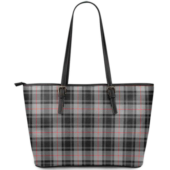 Scottish Moffat Modern Clan Tartan Leather Tote Tartan Plaid