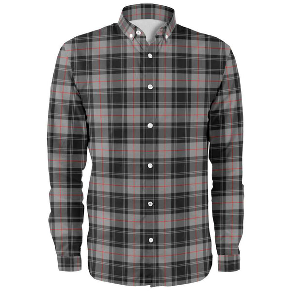 Scottish Moffat Modern Clan Tartan Long Sleeve Shirt Front Side Tartan Plaid