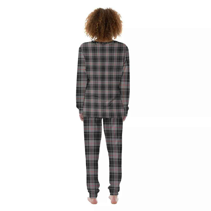 Scottish Moffat Modern Clan Tartan Pajama Set Women Back Side Tartan Plaid