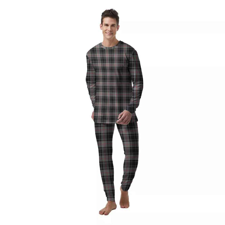 Scottish Moffat Modern Clan Tartan Pajama Set  Men Front Side Tartan Plaid