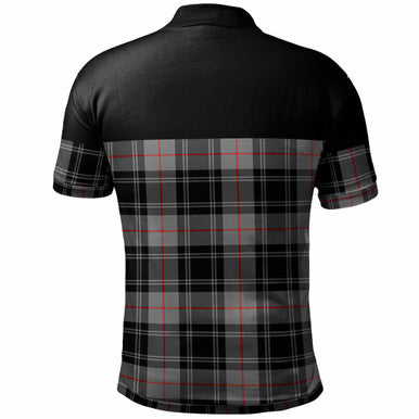 Scottish Moffat Modern Clan Tartan Polo Shirt - Horizontal Style Back Side Tartan Plaid