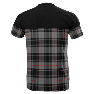 Scottish Moffat Modern Clan Tartan T-Shirt Horizontal Style Back Side Tartan Plaid