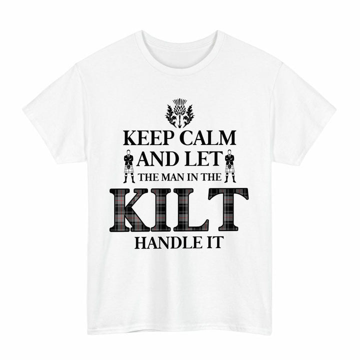 Scottish Moffat Modern Clan Tartan T-Shirt - Keep Calm Tartan Plaid White Color