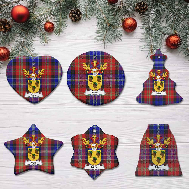 Scottish Moir Clan Crest Tartan Ceramic Ornament All Tartan Plaid