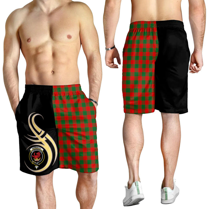 Scottish Moncreiffe Clan Crest Tartan Believe in Me Men's Shorts
