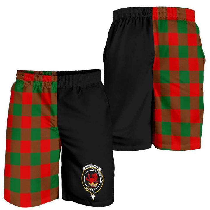 Scottish Moncreiffe Clan Crest Tartan Half of Me Men's Shorts