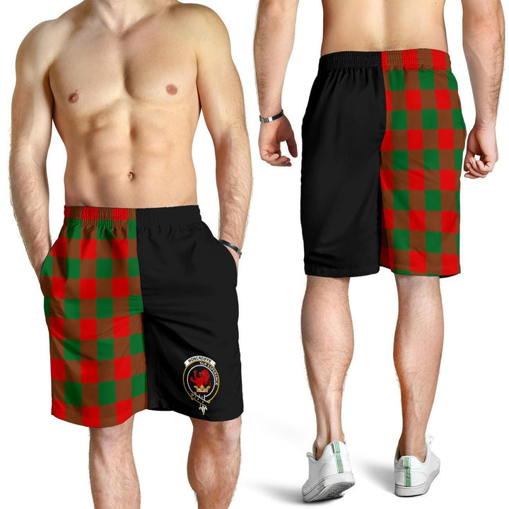 Scottish Moncreiffe Clan Crest Tartan Half of Me Men's Shorts