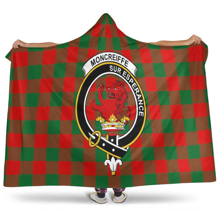 Scottish Moncrieffe Clan Crest Tartan Hooded Blanket Tartan Plaid 1