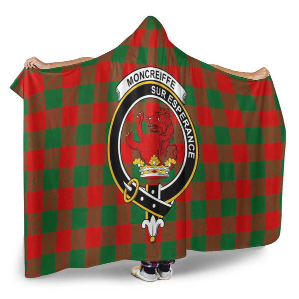 Scottish Moncrieffe Clan Crest Tartan Hooded Blanket Tartan Plaid 2