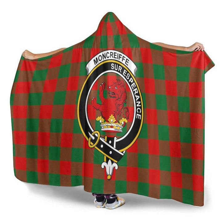 Scottish Moncrieffe Clan Crest Tartan Hooded Blanket Tartan Plaid 3