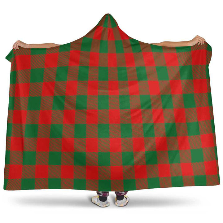 Scottish Moncrieffe Clan Tartan Hooded Blanket Tartan Plaid 1