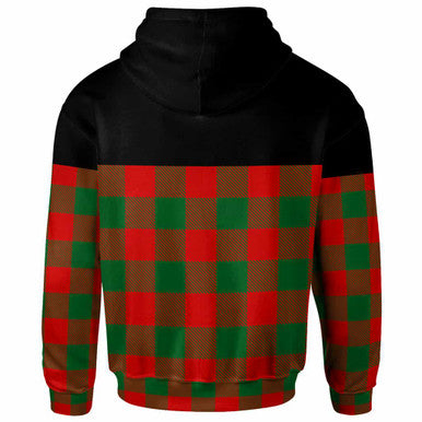 Scottish Moncrieffe Clan Tartan Hoodie - Horizontal Style Back Side Tartan Plaid