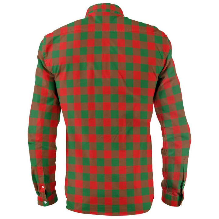 Scottish Moncrieffe Clan Tartan Long Sleeve Shirt Back Side Tartan Plaid