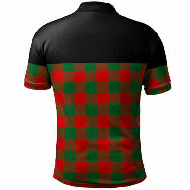 Scottish Moncrieffe Clan Tartan Polo Shirt - Horizontal Style Back Side Tartan Plaid