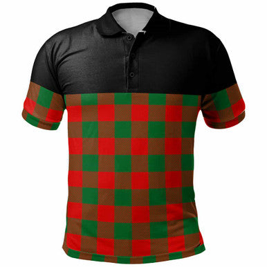 Scottish Moncrieffe Clan Tartan Polo Shirt - Horizontal Style Front Side Tartan Plaid