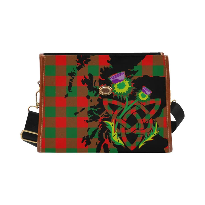 Scottish Moncrieffe Clan Tartan Waterproof Canvas Bag With Thistle Tartan Plaid 2