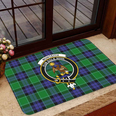 Scottish Monteith Clan Crest Tartan Door Mat Tartan Plaid 1