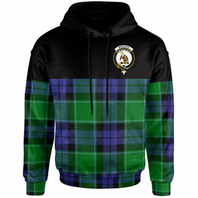 Scottish Monteith Clan Crest Tartan Hoodie - Horizontal Style Front Side Tartan Plaid