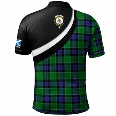 Scottish Monteith Clan Crest Tartan Polo Shirt - Scotland Forever Style Back Side Tartan Plaid