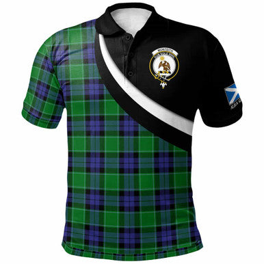 Scottish Monteith Clan Crest Tartan Polo Shirt - Scotland Forever Style Front Side Tartan Plaid