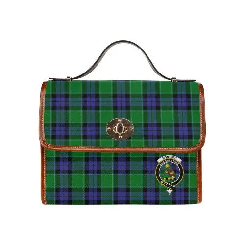 Scottish Monteith Clan Crest Tartan Waterproof Canvas Bag Tartan Plaid 1