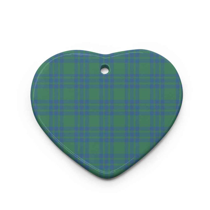 Scottish Montgomery Ancient Clan Tartan Ceramic Ornament Heart Shape Tartan Plaid