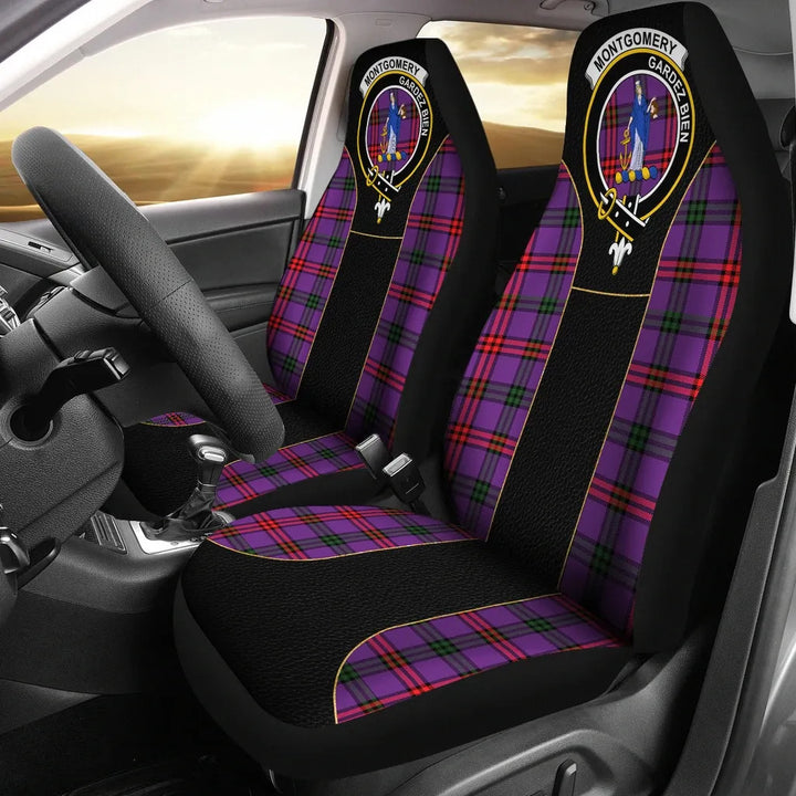 Scottish Montgomery Clan Crest Tartan Car Seat Covers - Special Style 1