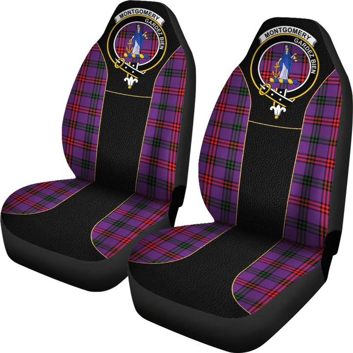 Scottish Montgomery Clan Crest Tartan Car Seat Covers - Special Style 2