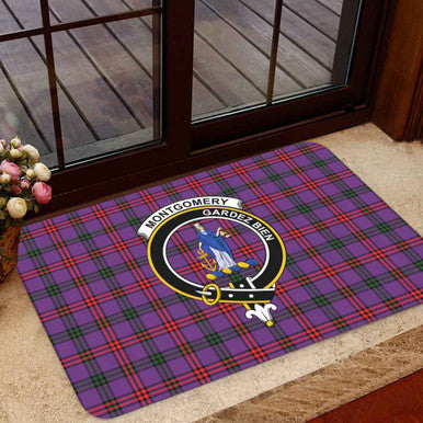 Scottish Montgomery Clan Crest Tartan Door Mat Tartan Plaid 1
