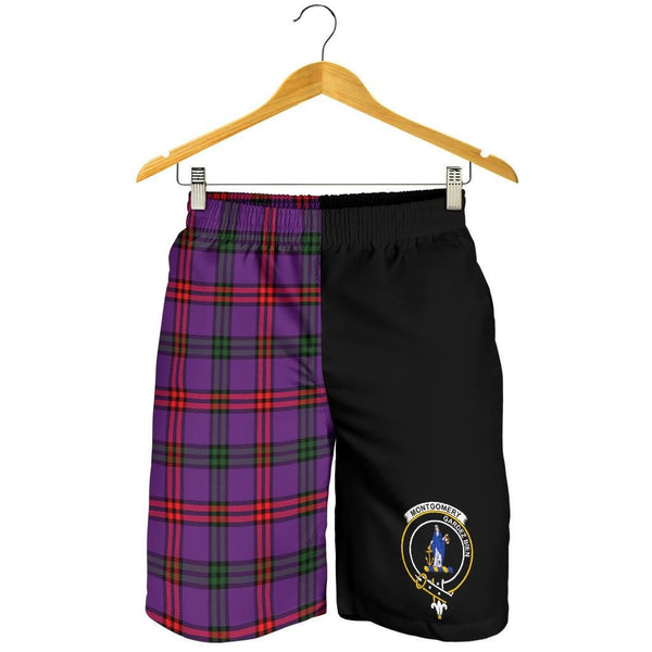 Scottish Montgomery Clan Crest Tartan Half of Me Men's Shorts