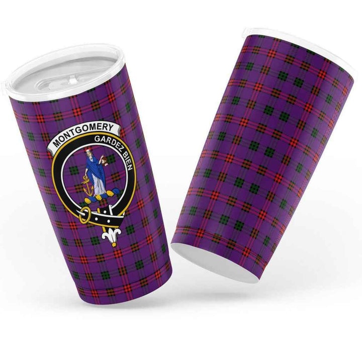 Scottish Montgomery Clan Crest Tartan Insulated Tumbler Tartan Plaid 3