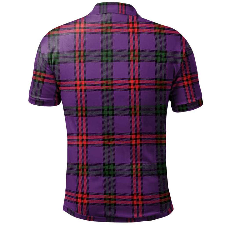 Scottish Montgomery Clan Crest Tartan Polo Shirt Back Side Tartan Plaid