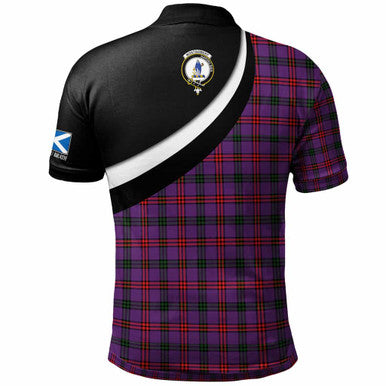 Scottish Montgomery Clan Crest Tartan Polo Shirt - Scotland Forever Style Back Side Tartan Plaid
