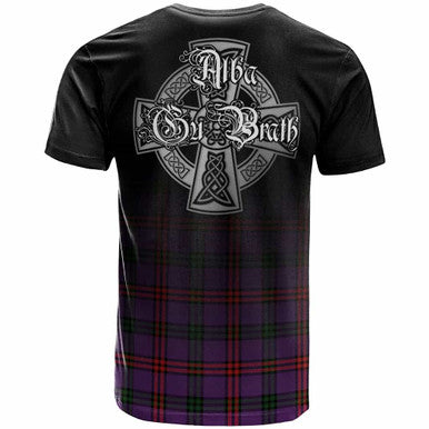 Scottish Montgomery Clan Crest Tartan T-Shirt - Alba Gu Brath Family Crest Celtic Inspired Back Side Tartan Plaid