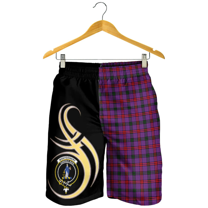 Scottish Montgomery Modern Clan Crest Tartan Believe in Me Men's Shorts