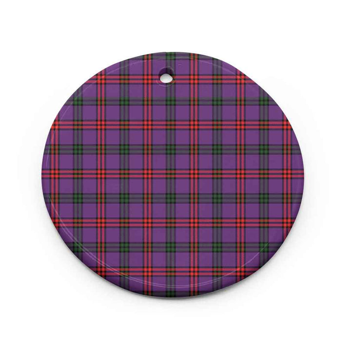 Scottish Montgomery Modern Clan Tartan Ceramic Ornament Circle Shape Tartan Plaid