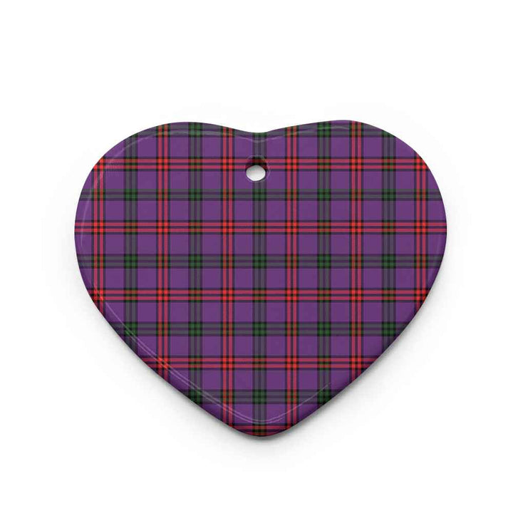 Scottish Montgomery Modern Clan Tartan Ceramic Ornament Heart Shape Tartan Plaid