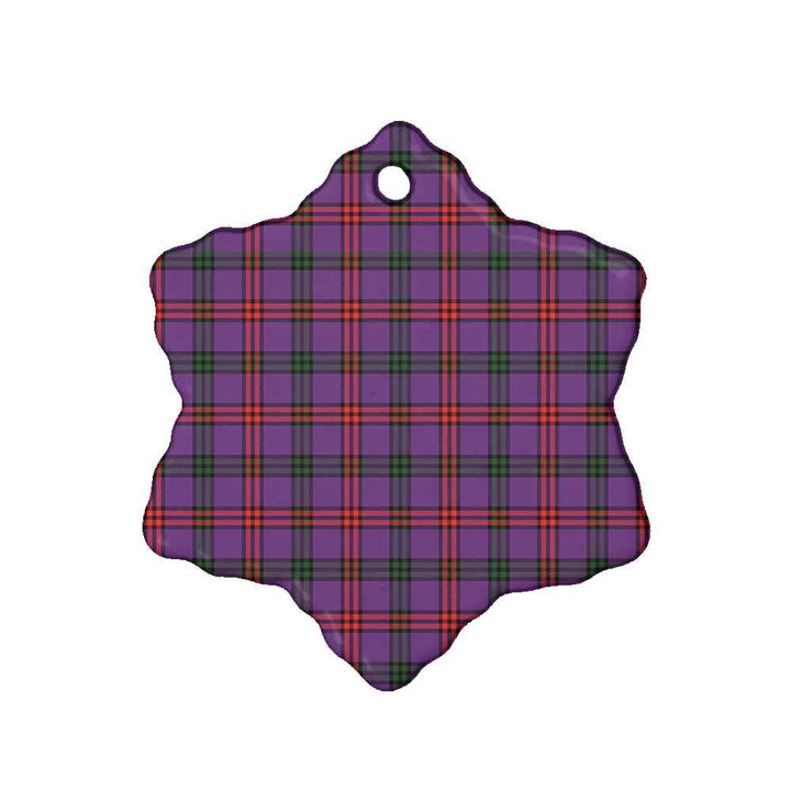 Scottish Montgomery Modern Clan Tartan Ceramic Ornament Snow Flake Shape Tartan Plaid