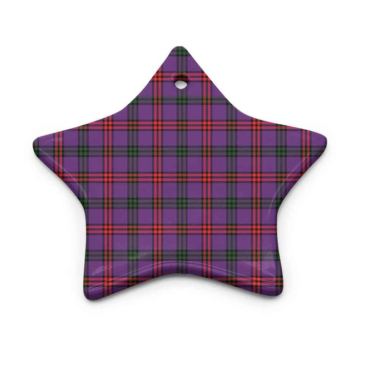 Scottish Montgomery Modern Clan Tartan Ceramic Ornament Star Shape Tartan Plaid