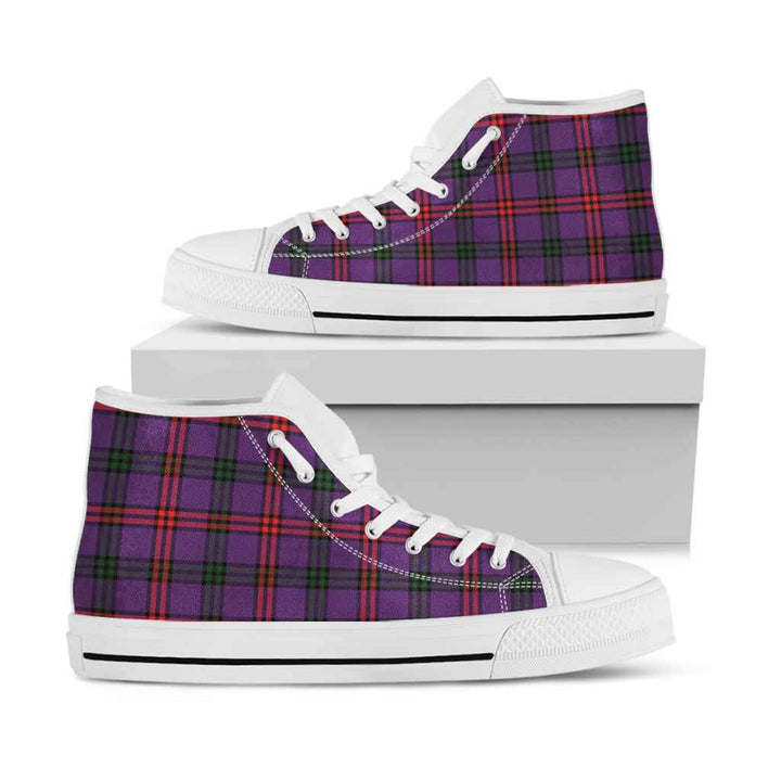 Scottish Montgomery Modern Clan Tartan High Top Shoes White Sole Tartan Plaid