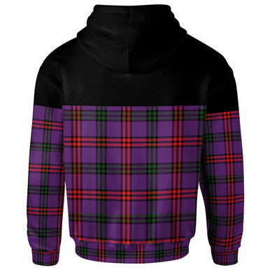 Scottish Montgomery Modern Clan Tartan Hoodie - Horizontal Style Back Side Tartan Plaid