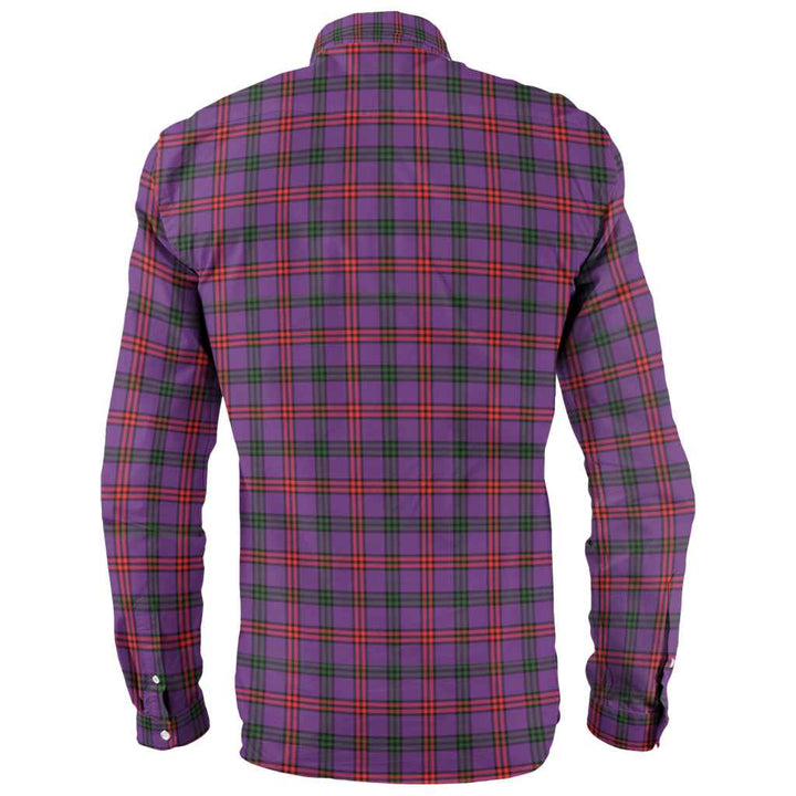 Scottish Montgomery Modern Clan Tartan Long Sleeve Shirt Back Side Tartan Plaid
