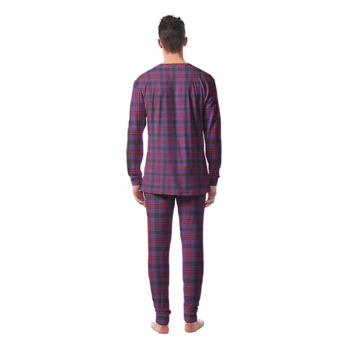 Scottish Montgomery Modern Clan Tartan Pajama Set Men Back Side Tartan Plaid