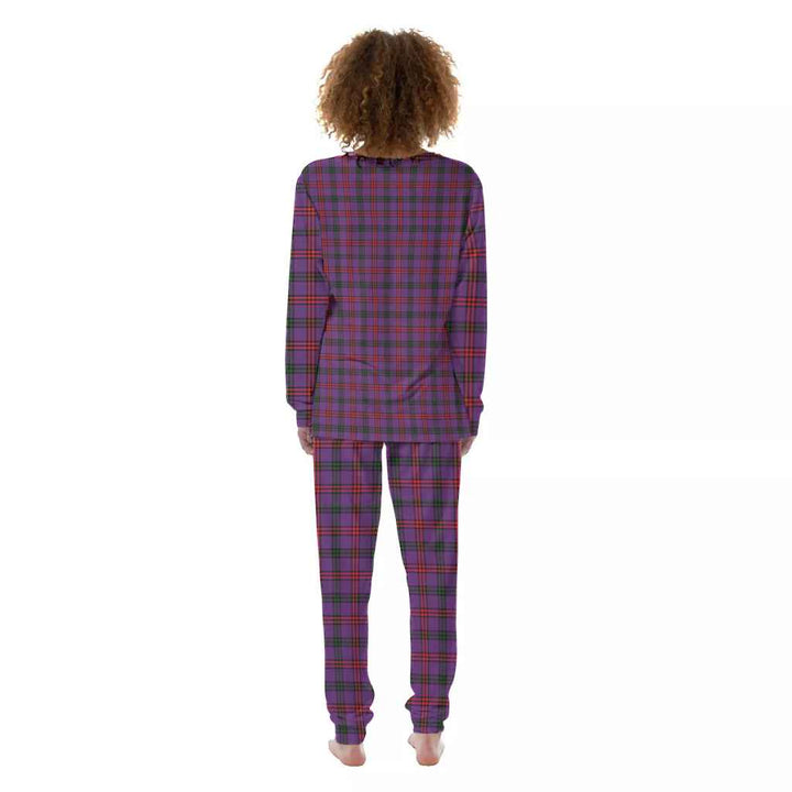 Scottish Montgomery Modern Clan Tartan Pajama Set Women Back Side Tartan Plaid
