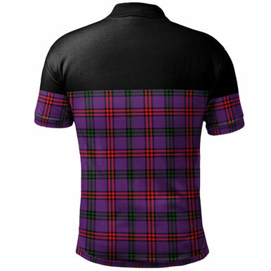 Scottish Montgomery Modern Clan Tartan Polo Shirt - Horizontal Style Back Side Tartan Plaid