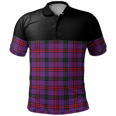 Scottish Montgomery Modern Clan Tartan Polo Shirt - Horizontal Style Front Side Tartan Plaid