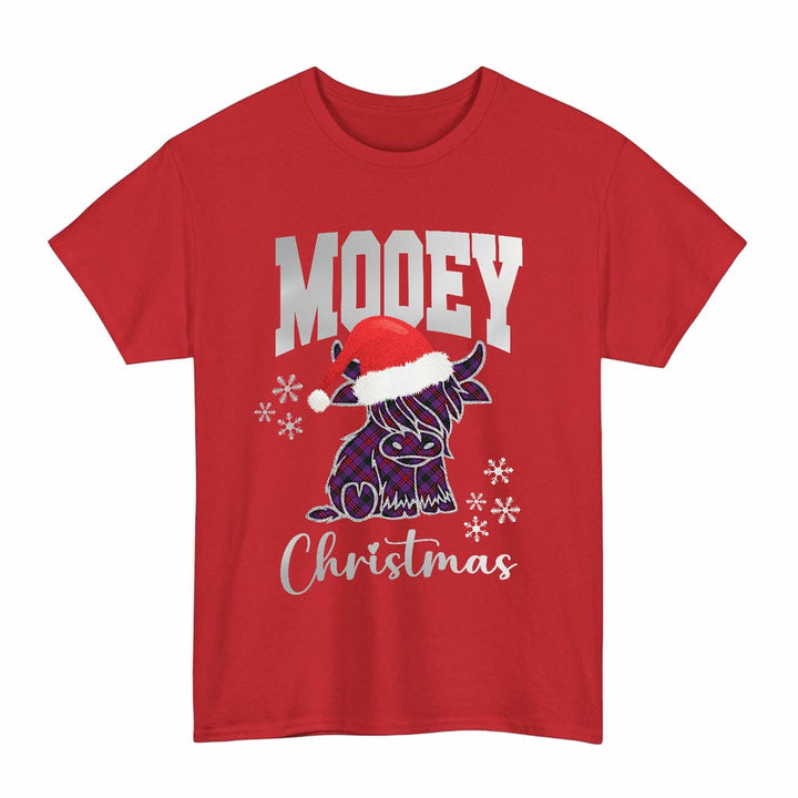 Scottish Montgomery Modern Clan Tartan T-Shirt - Mooey Christmas Tartan Plaid Red Color