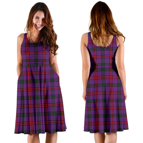 Scottish Montgomery Modern Clan Tartan Women Midi Dress