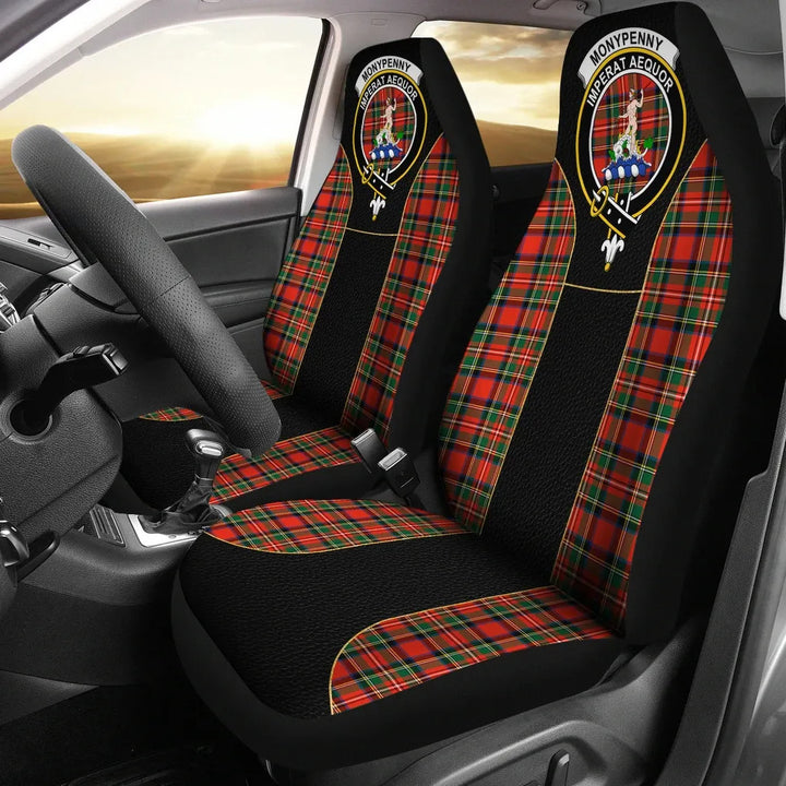 Scottish Monypenny Clan Crest Tartan Car Seat Covers - Special Style 1
