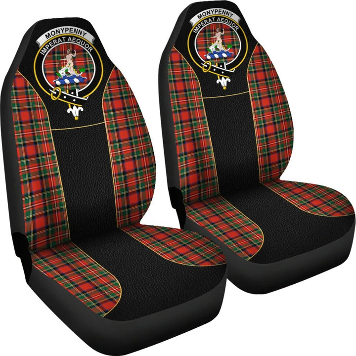 Scottish Monypenny Clan Crest Tartan Car Seat Covers - Special Style 4
